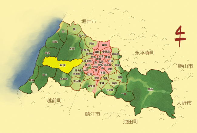 安居地区の地図