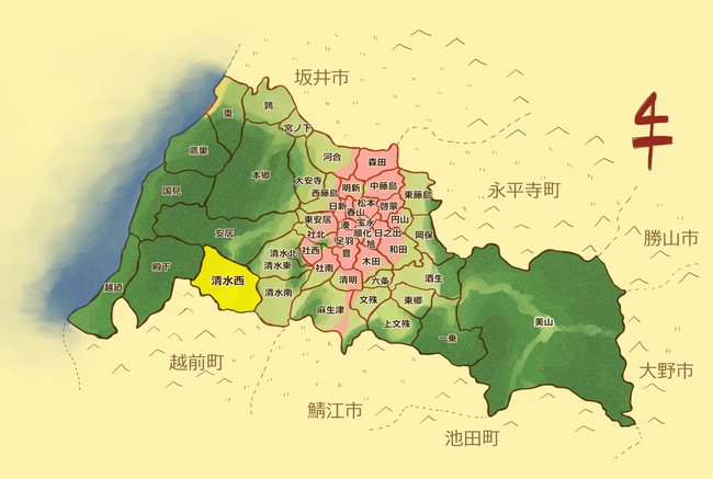 清水西地区の地図