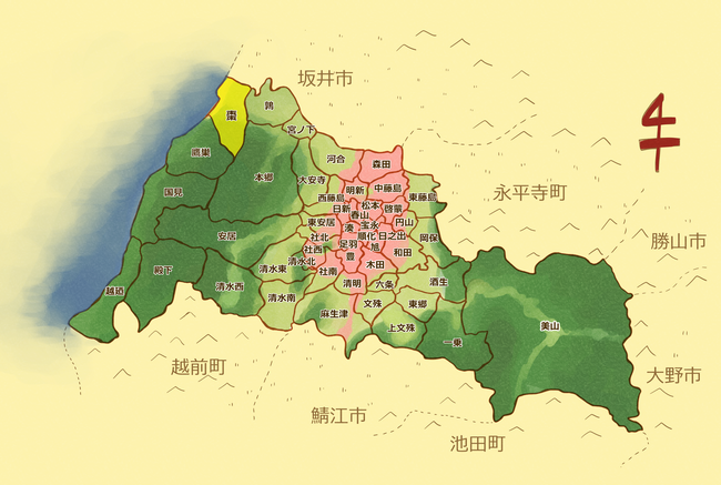 棗地区の地図