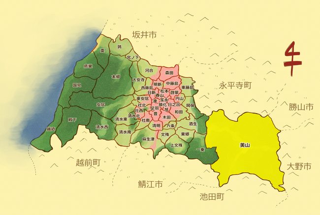 美山地区の地図