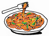 スパゲッティのイラスト