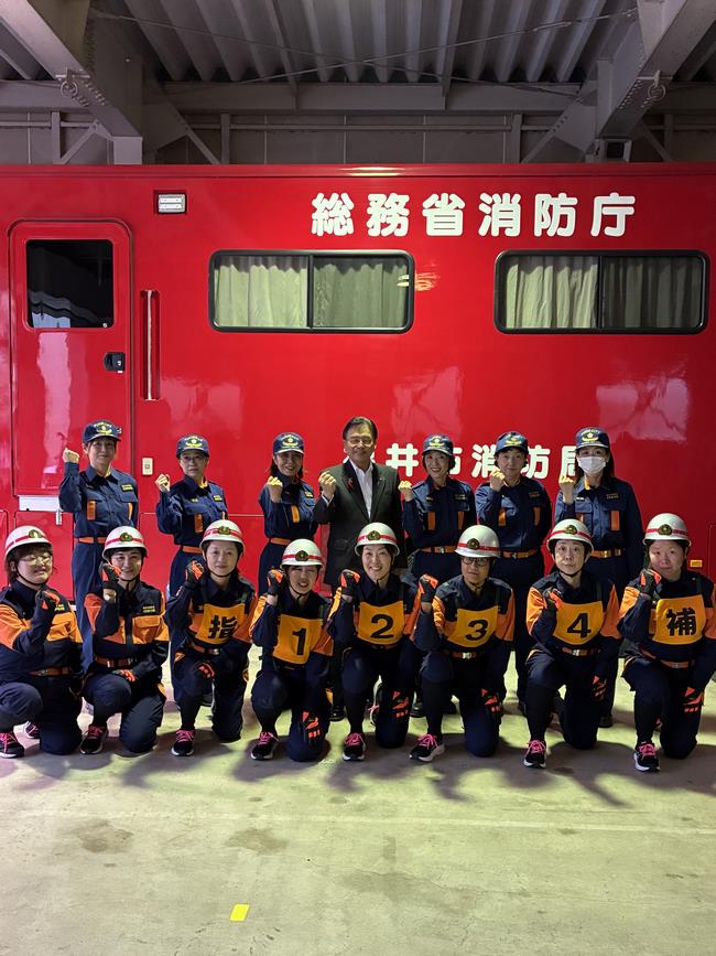 全国女性消防操法大会出場者激励会