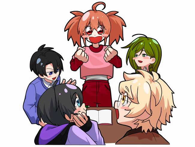 話し合いをしているこども