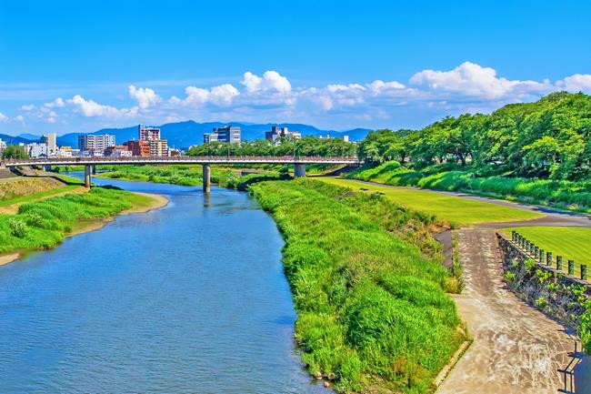 夏の足羽川