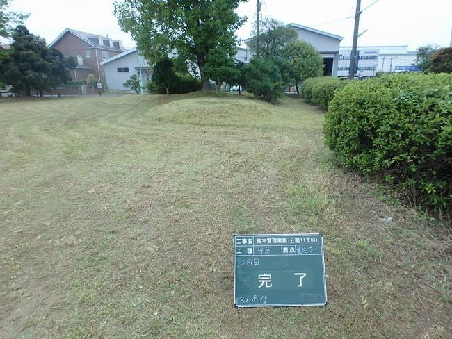 公園の除草の実施後