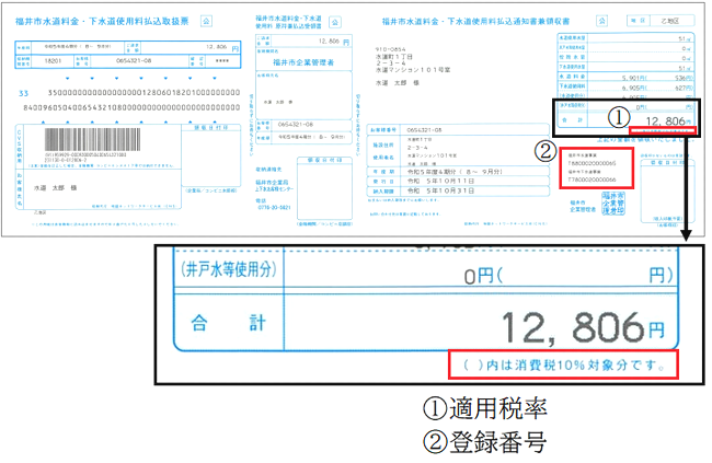 インボイス制度対応後の即時納付書見本画像