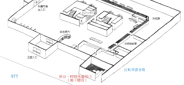 時間外窓口の地図