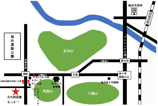 センターへの地図