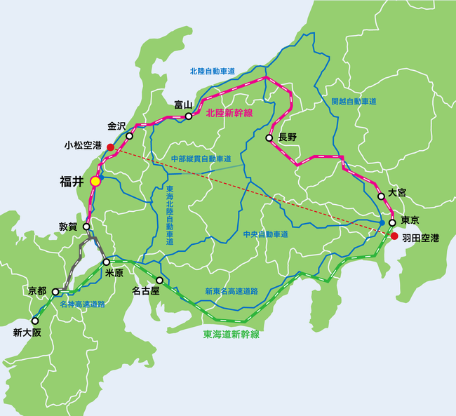 福井市の位置図